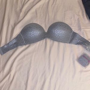 Strapless silver bra 34B - NEW with tags